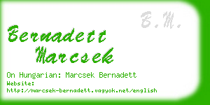 bernadett marcsek business card